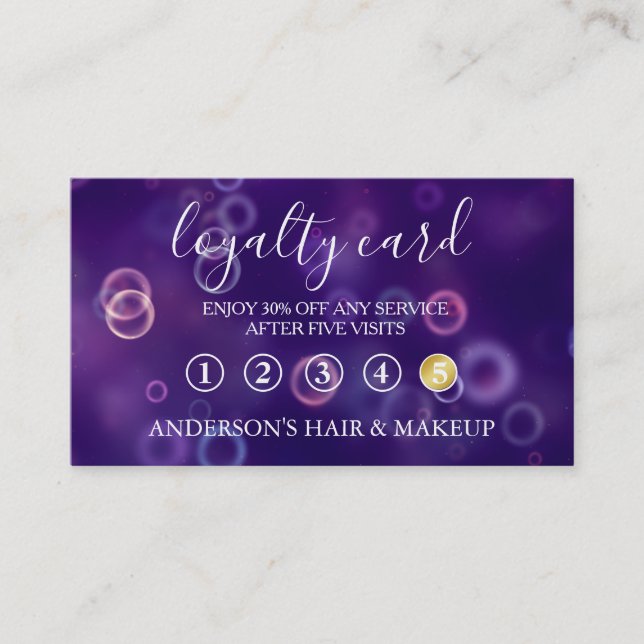 Modern Einfache, elegante Typografie Loyalty Card Visitenkarte (Vorderseite)