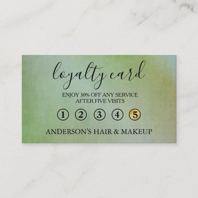 Modern Einfache elegante Typografie Loyalty Card Visitenkarte (Vorderseite)