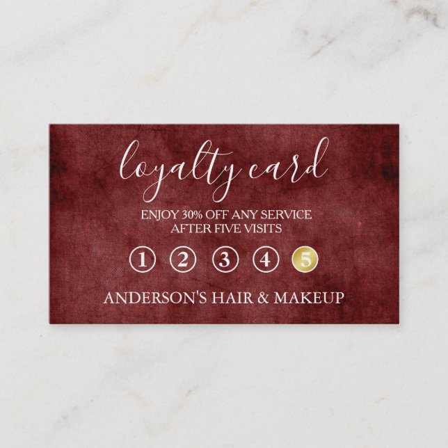 Modern Einfache elegante Typografie Loyalty Card Visitenkarte (Vorderseite)