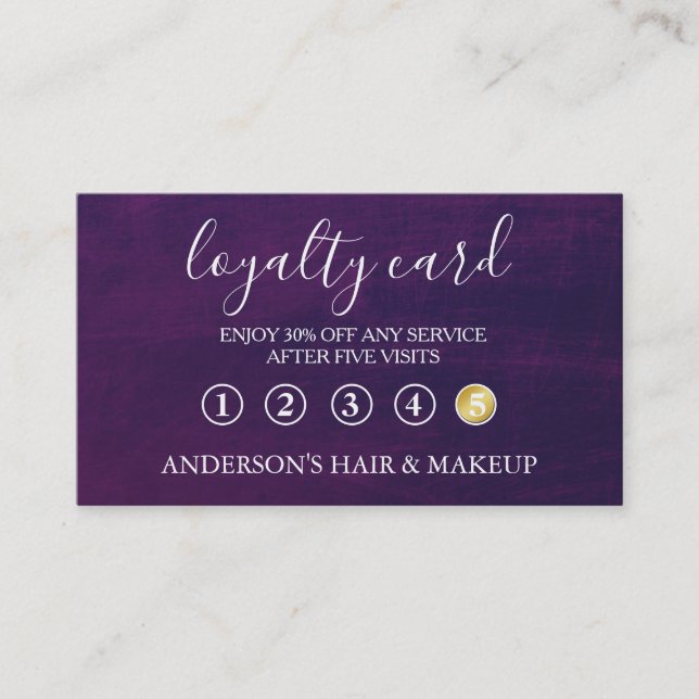 Modern Einfache elegante Typografie Loyalty Card Visitenkarte (Vorderseite)