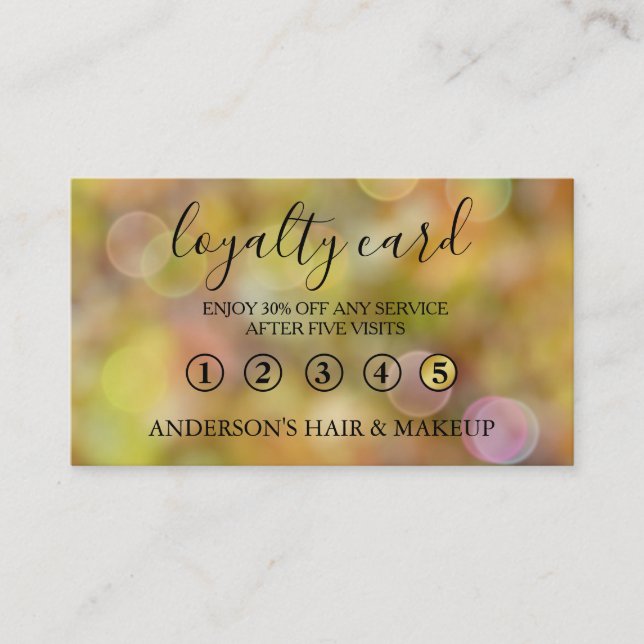 Modern Einfache elegante Typografie Loyalty Card Visitenkarte (Vorderseite)