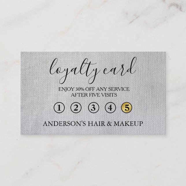 Modern Einfache elegante Typografie Loyalty Card Visitenkarte (Vorderseite)