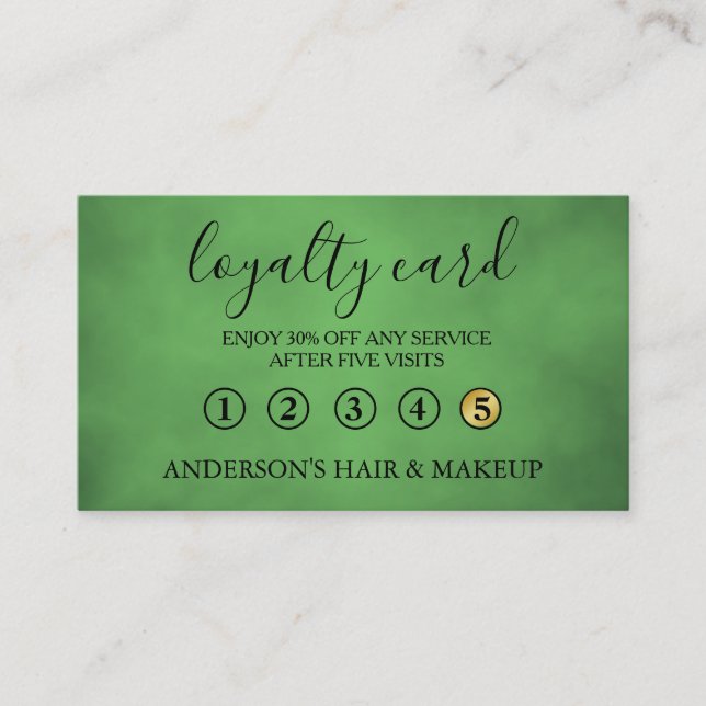 Modern Einfache elegante Typografie Loyalty Card Visitenkarte (Vorderseite)