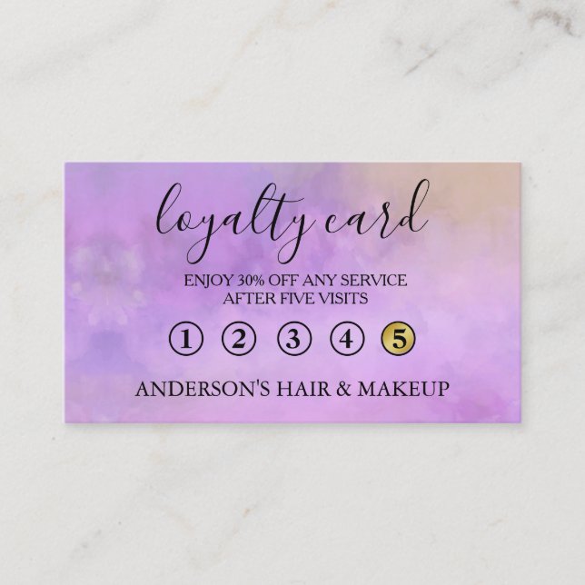 Modern Einfache elegante Typografie Loyalty Card Visitenkarte (Vorderseite)