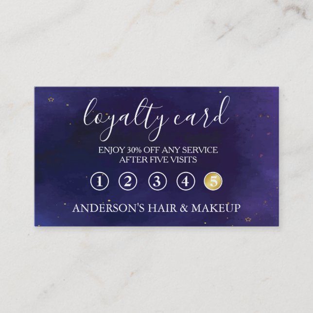 Modern Einfache elegante Typografie Loyalty Card Visitenkarte (Vorderseite)