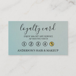 Modern Einfache elegante Typografie Loyalty Card Visitenkarte
