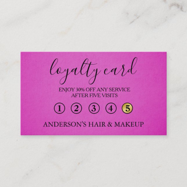 Modern Einfache elegante Typografie Loyalty Card Visitenkarte (Vorderseite)