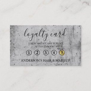 Modern Einfache elegante Typografie Loyalty Card Visitenkarte