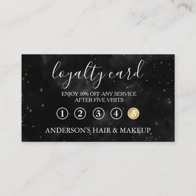 Modern Einfache elegante Typografie Loyalty Card Visitenkarte (Vorderseite)