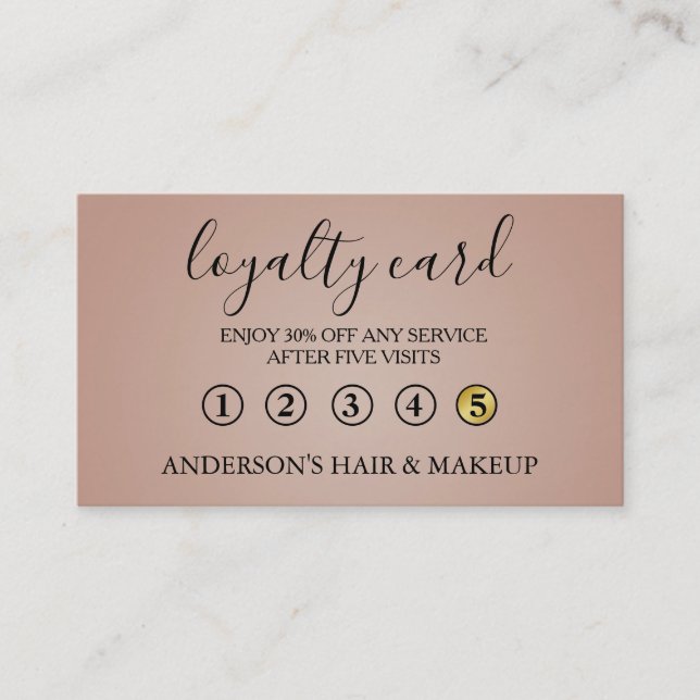 Modern Einfache elegante Typografie Loyalty Card Visitenkarte (Vorderseite)
