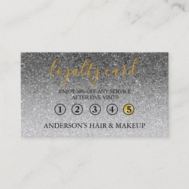 Modern Einfache, elegante Typografie Loyalty Card Visitenkarte (Vorderseite)