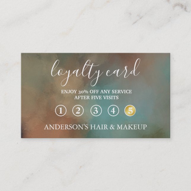 Modern Einfache elegante Typografie Loyalty Card Visitenkarte (Vorderseite)