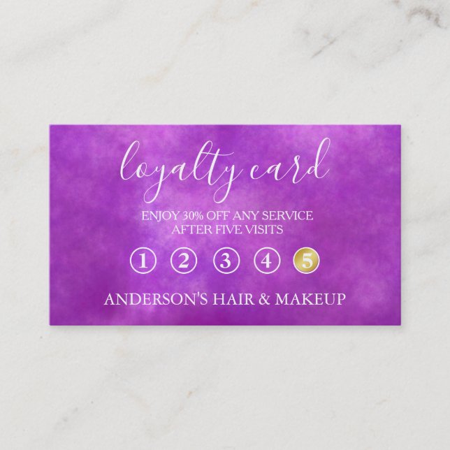 Modern Einfache elegante Typografie Loyalty Card Visitenkarte (Vorderseite)