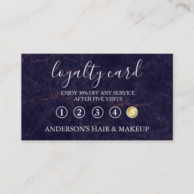 Modern Einfache elegante Typografie Loyalty Card Visitenkarte (Vorderseite)