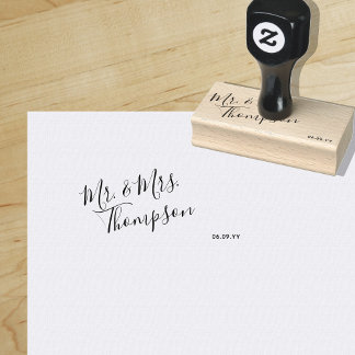 modern | Einfache Eleganz | Hochzeitstag Gummistempel