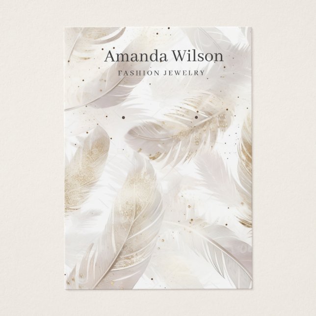 Modern Einfache Goldschmuckkarte (Vorderseite)