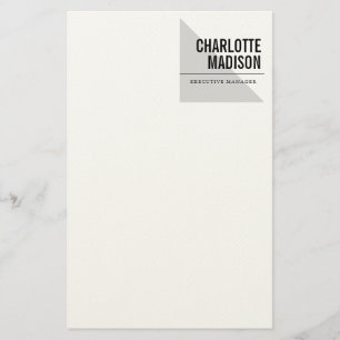 Modern, einfaches, trendiges, minimalistisches Des Briefpapier