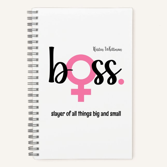 Modern eingerichtetes Boss Lady Zuhause Office-Dek Notizbuch (Vorderseite)