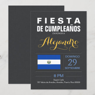 Modern: El Salvador Party Einladung
