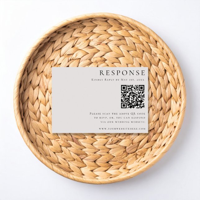 Modern Elegance WeddinRSVP QR Code Card RSVP Karte (Von Creator hochgeladen)