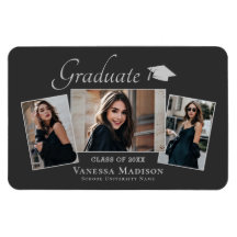 Modern | Elegant 3 Foto Grad Ankündigung