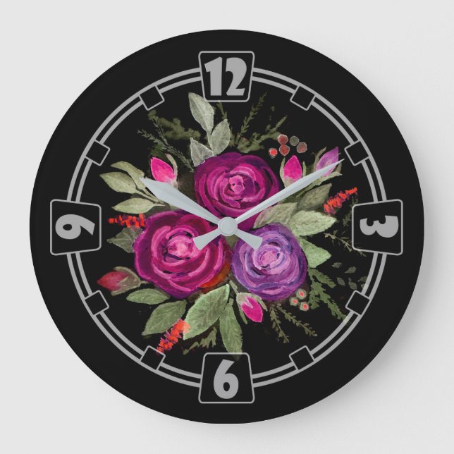 Modern, elegant, abstract, decorative, clock, colo große wanduhr (Vorderseite)