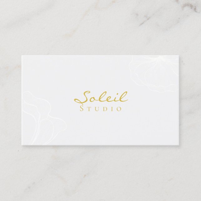 Modern, elegant, Beruflich, Gold, Minimalistisch Visitenkarte (Vorderseite)