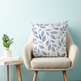 Modern elegant botanical watercolor navy blue kissen