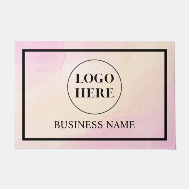 Modern Elegant Business Logo Doormat Fußmatte (Vorderseite)