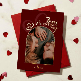 Modern Elegant Classic Chic Photopop Valentines Folien Feiertagskarte