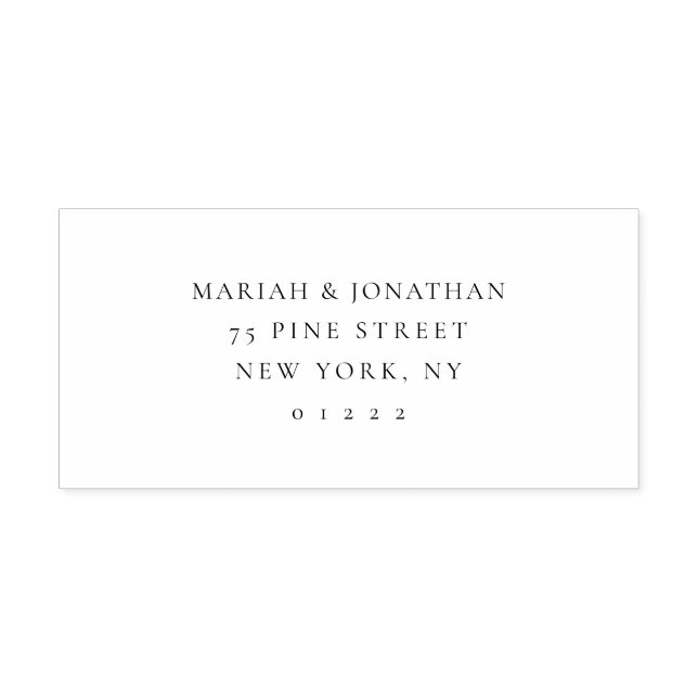 Modern Elegant Couples Return Address Permastempel (Design)