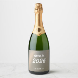 Modern Elegant Custom Brushed Metal New Years