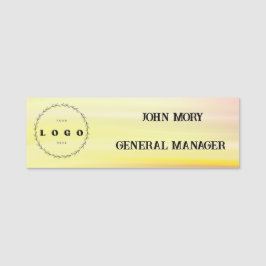 modern Elegant Custom Name Title Employee Namensschild