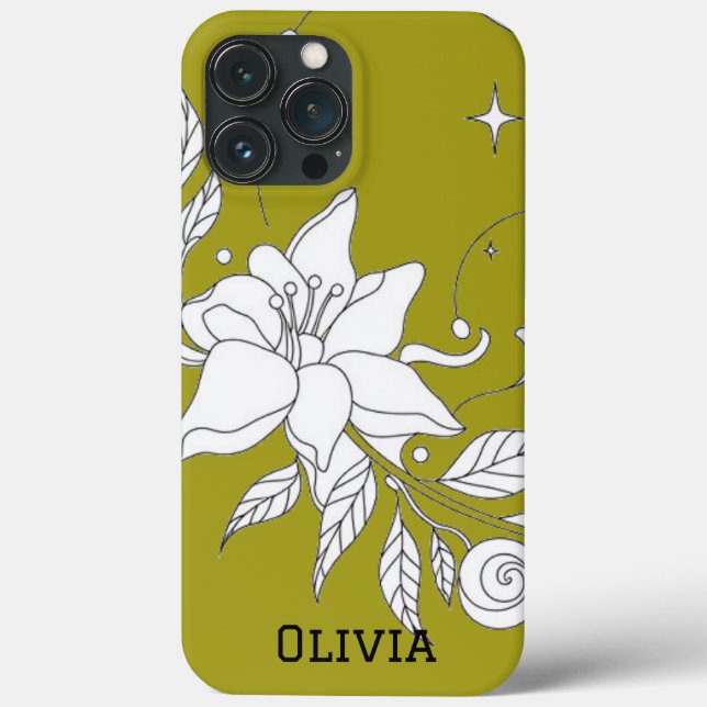 Modern elegant cute girly simple florals Case-Mate iPhone hülle (Rückseite)