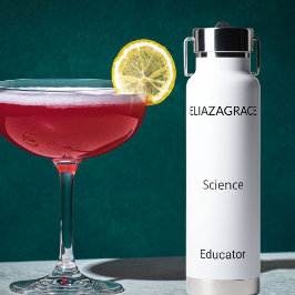 Modern Elegant Cute Minimalist Personalize Teacher Trinkflasche