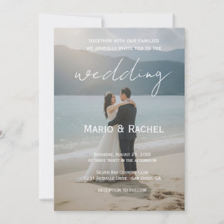Modern Elegant Editable Names Wedding Invitation