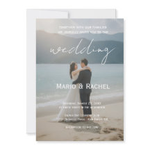 Modern Elegant Editable Names Wedding Invitation