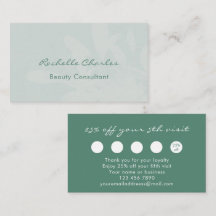 Modern Elegant Eucalyptus Green Beauty Consultant