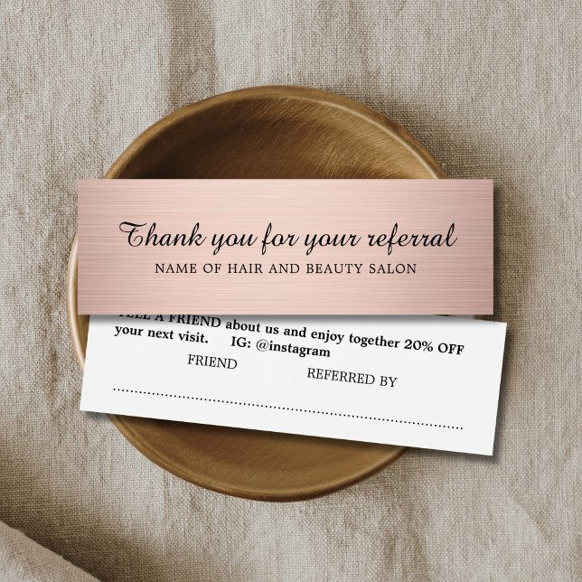 Modern Elegant Faux Rose Gold Salon Mini (Von Creator hochgeladen)