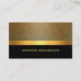 Modern Elegant gold glitter black professional Visitenkarte