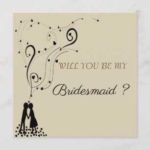 modern elegant golden Werden Sie meine Bridesmaid Einladung
