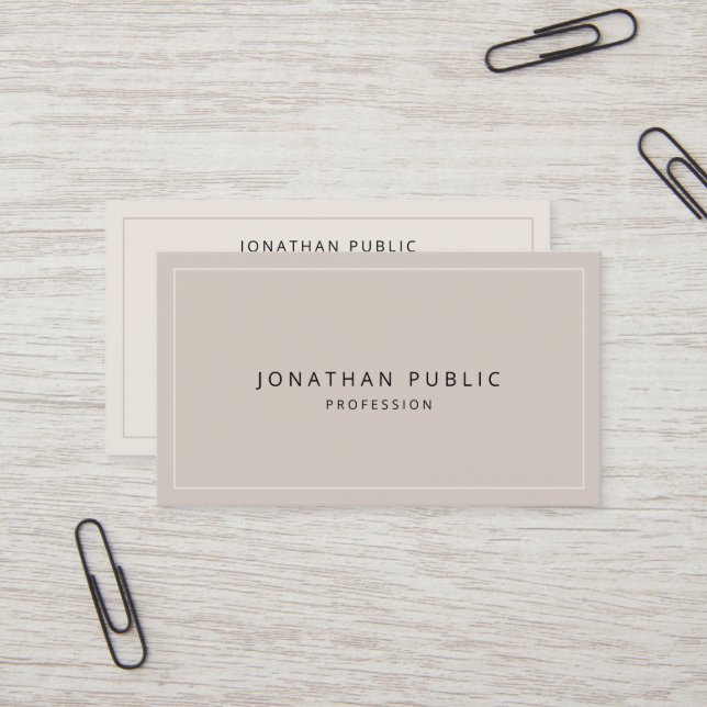 Modern Elegant Luxury Colors Create Your Own Visitenkarte (Vorderseite/Rückseite Beispiel)