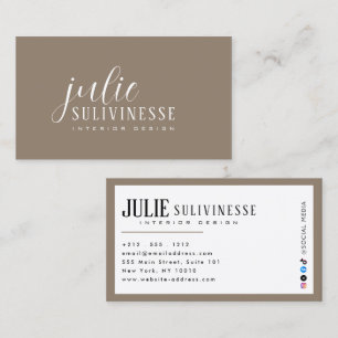 Modern Elegant Minimalistisch Professionell  Visitenkarte