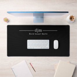 Modern Elegant Monogram Minimalist Black & White
