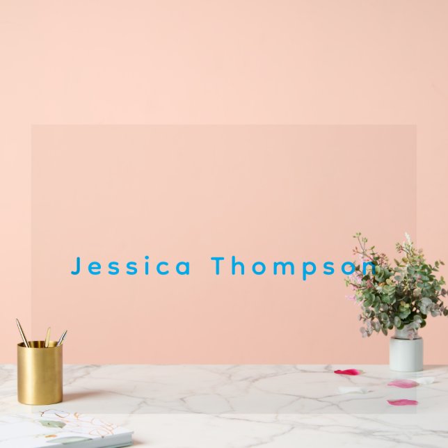 Modern Elegant Plain Simple Professional Name Acrylschild (Hochzeit)