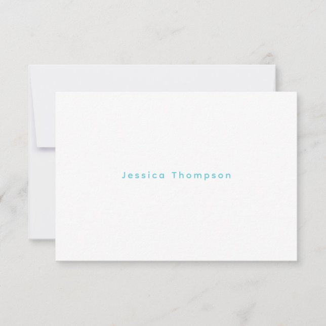 Modern Elegant Plain Simple Professional Name RSVP Karte (Vorderseite)