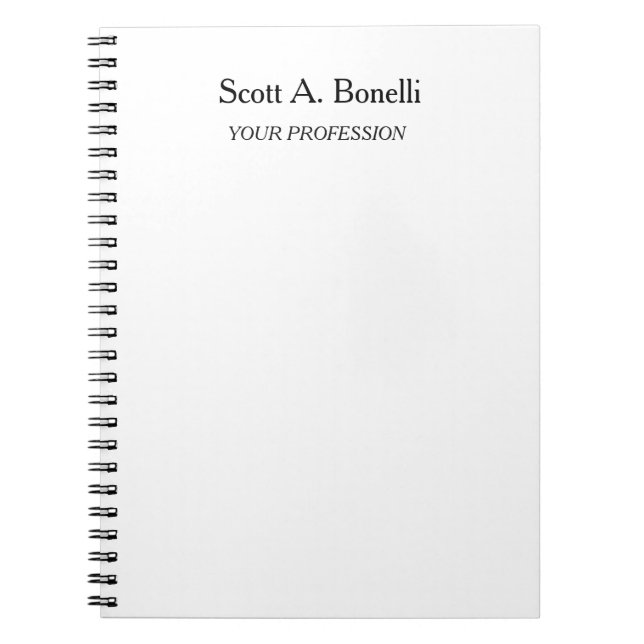 Modern Elegant Plain Simple White Special Notizblock (Vorderseite)