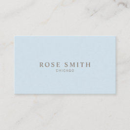 Modern Elegant Professional Baby Blue Visitenkarte
