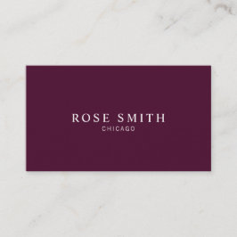 Modern Elegant Professional Burgundy Visitenkarte
