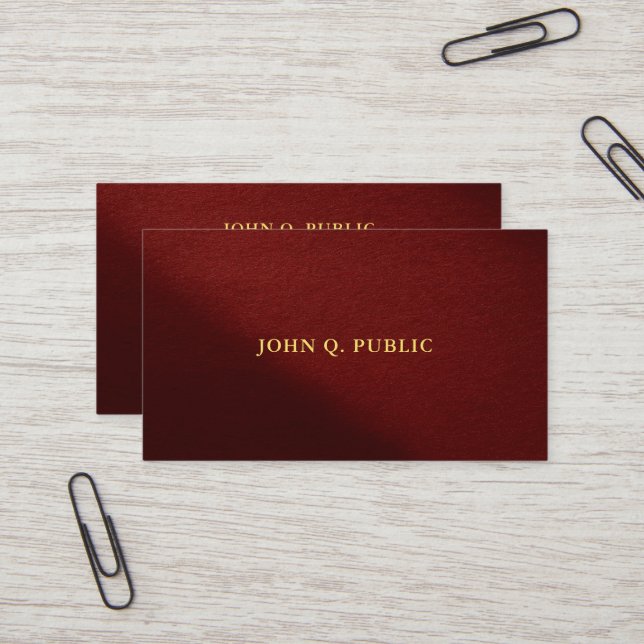 Modern Elegant Professional Template Gold Text Visitenkarte (Vorderseite/Rückseite Beispiel)